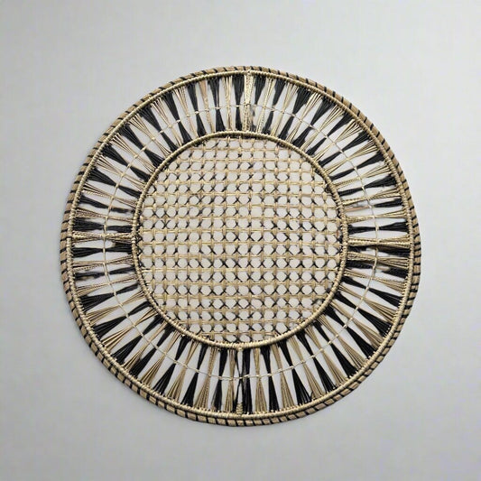 Black Stripe Placemats Placemats WASHEIN