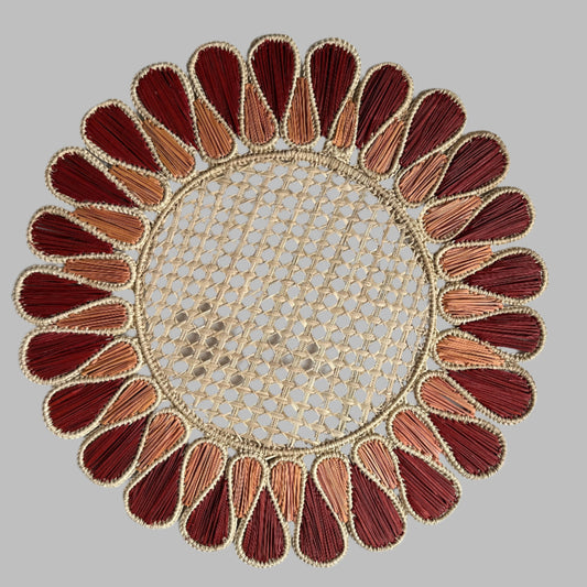 Burgundy & Coral Limited Edition Placemats Placemats WASHEIN