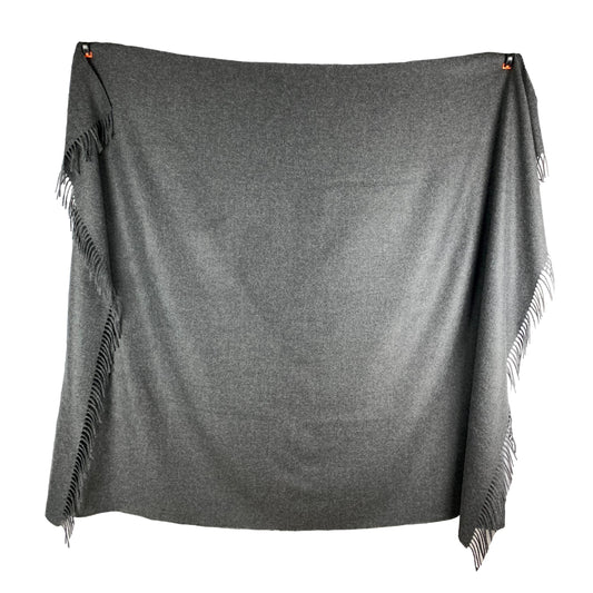 Dark Grey Classic Premium Baby Alpaca Throw Throws WASHEIN