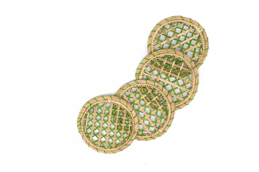 Green Straw Coasters WASHEIN