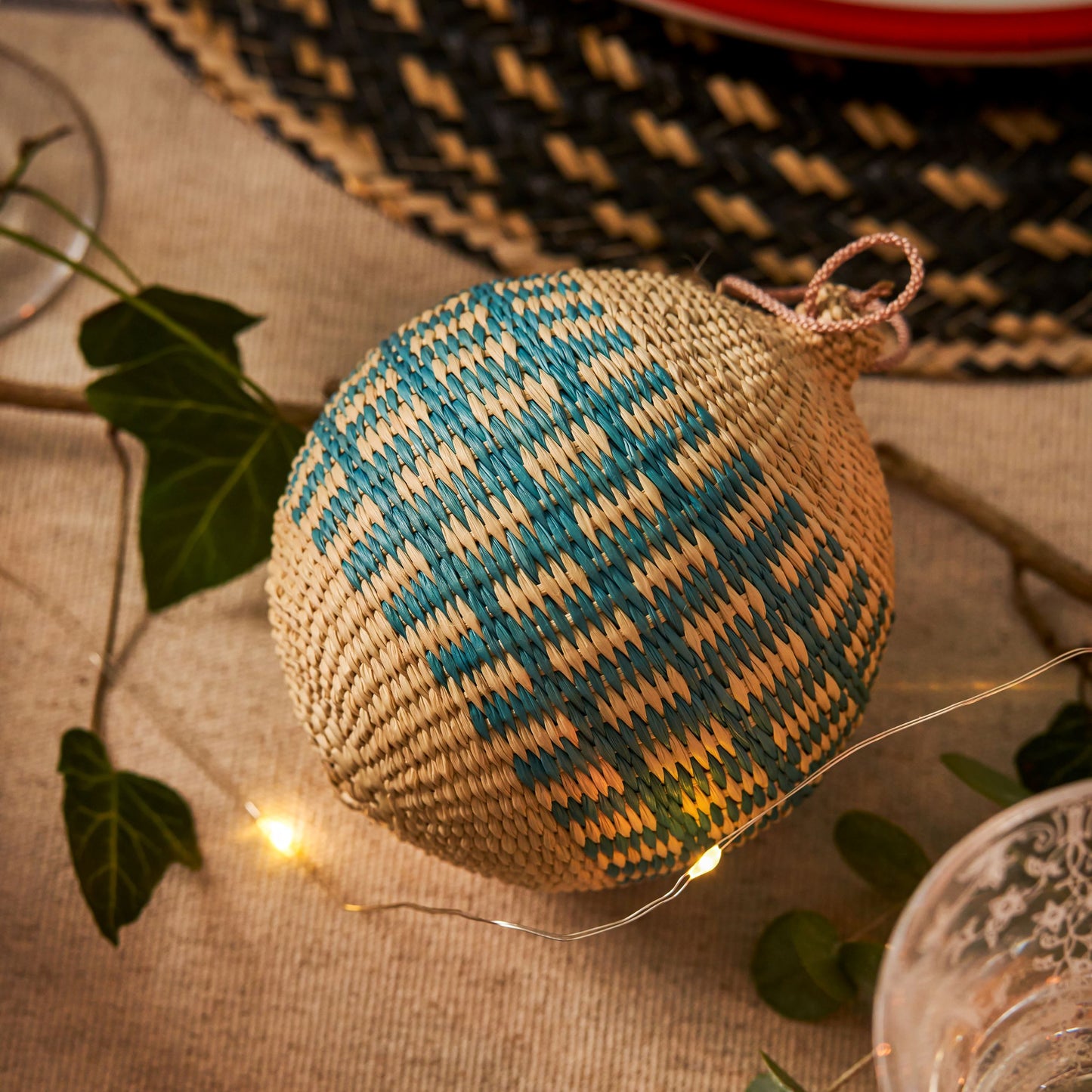 Iced Blue Christmas Tree Baubles Pack of 3 Bauble WASHEIN