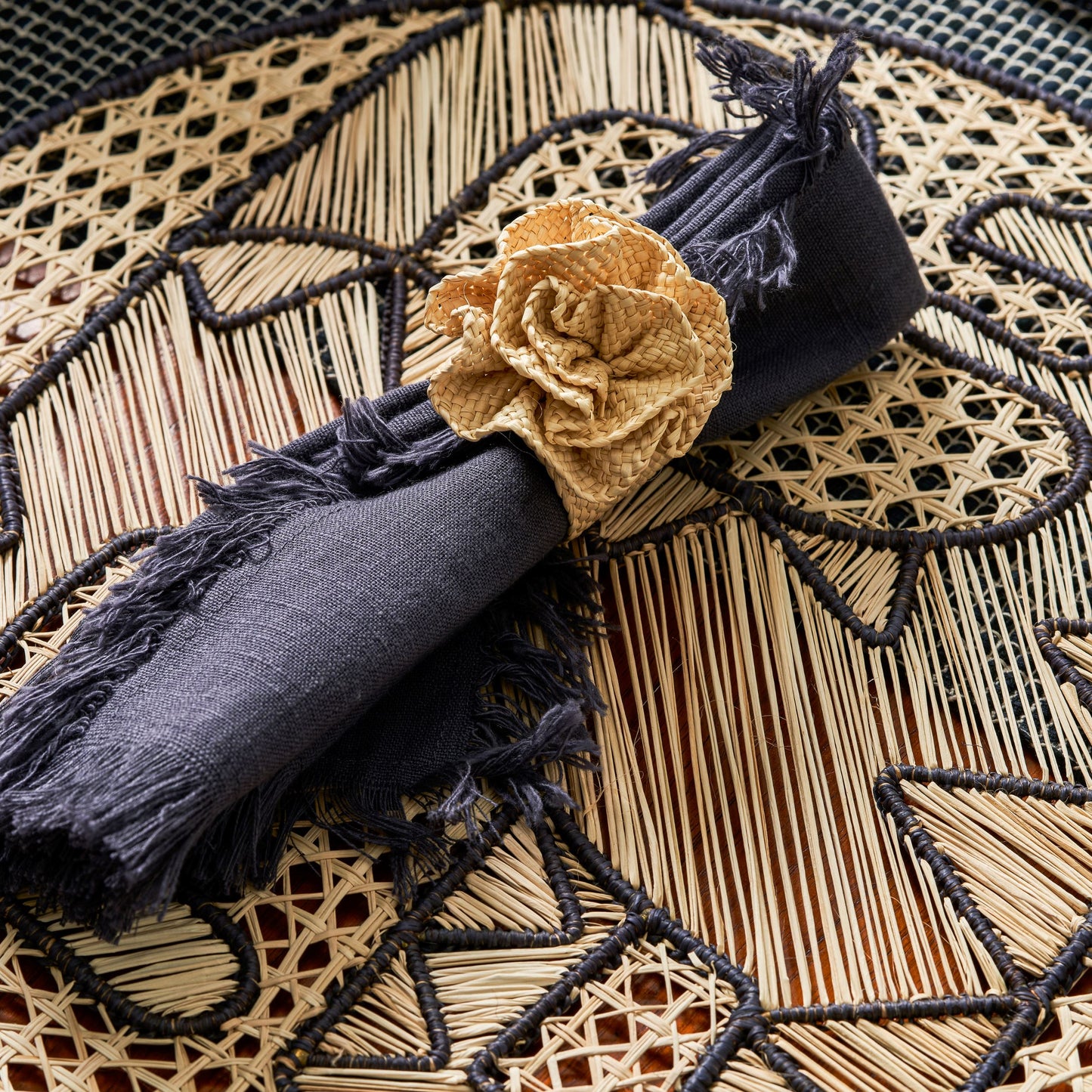 Natural Rose Napkin Rings Napkin Rings WASHEIN