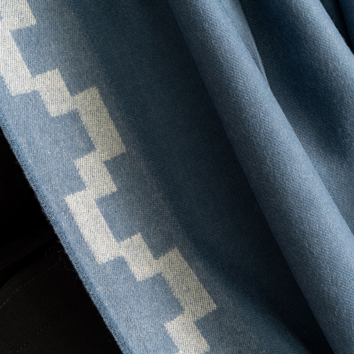 Patterned Blue Classic Premium Baby Alpaca Throw Throws WASHEIN