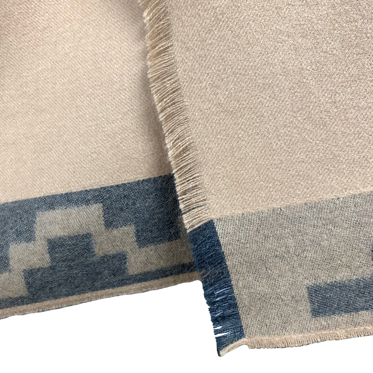 Patterned Brown Classic Premium Baby Alpaca Throw Throws WASHEIN