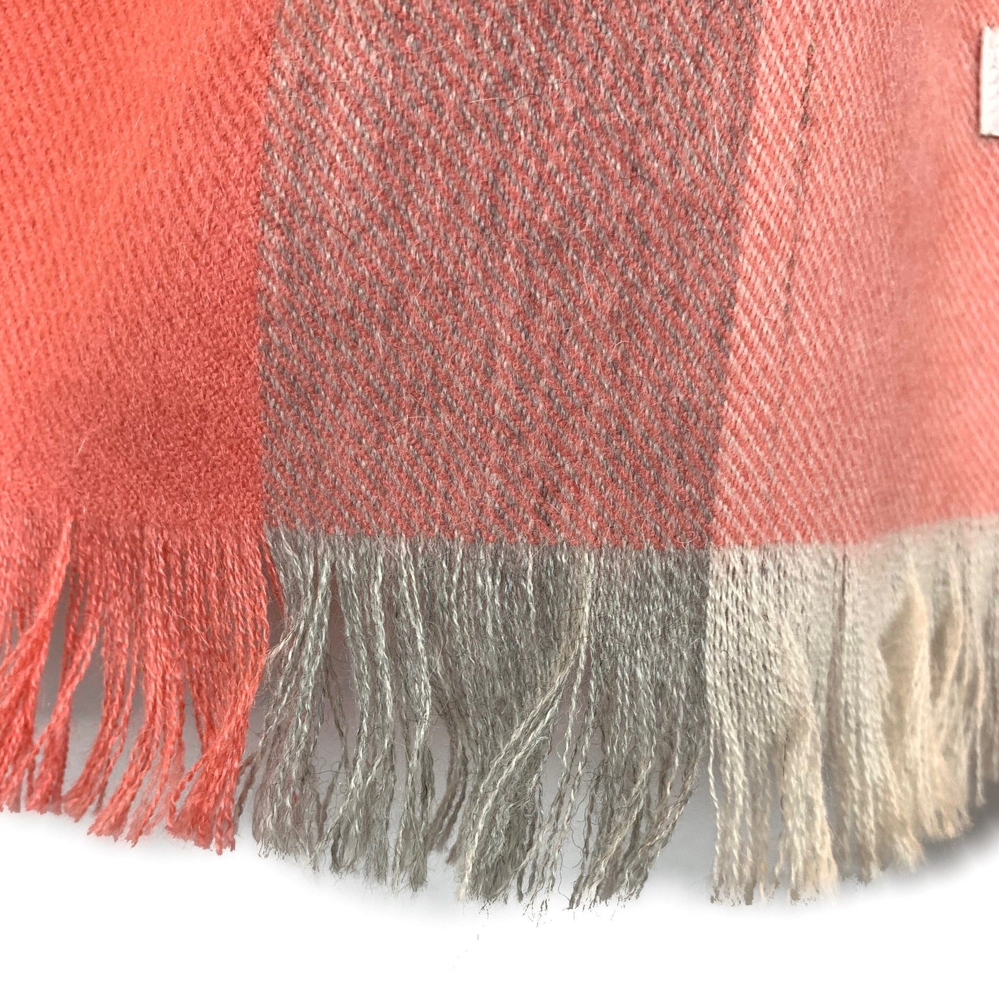 Pink Striped Baby Alpaca Scarf Scarf WASHEIN