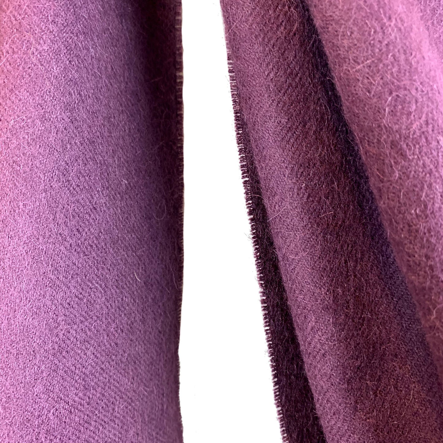 Purple Baby Alpaca Fringed Scarf Scarf WASHEIN