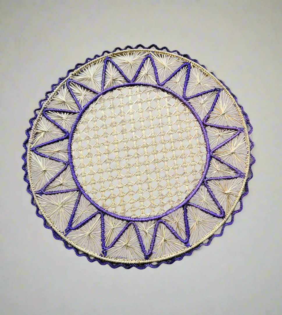 Purple Triangle Placemats Placemats WASHEIN