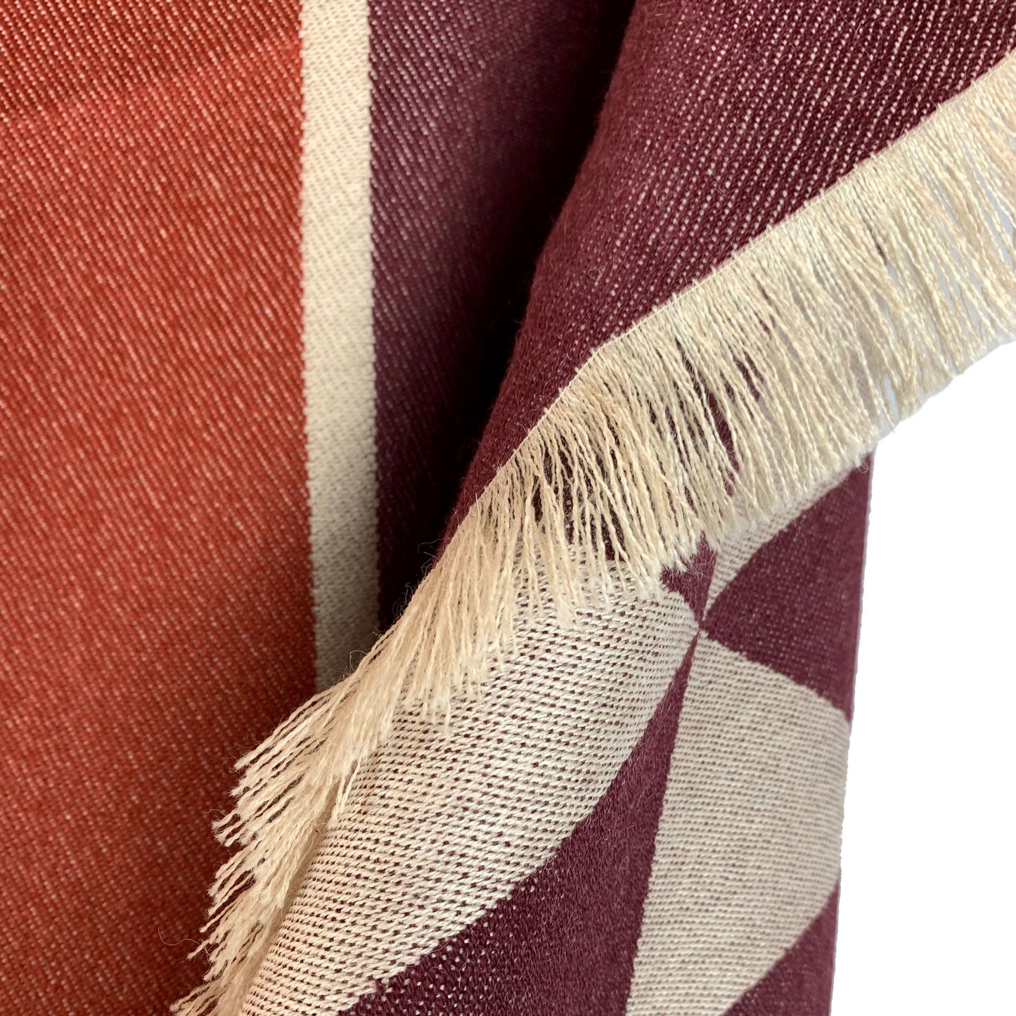 Triangle Orange Classic Premium Baby Alpaca Throw Throws WASHEIN