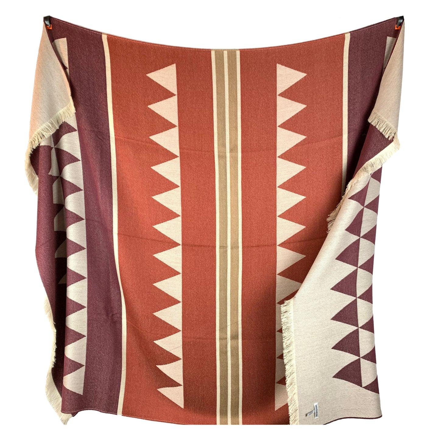 Triangle Orange Classic Premium Baby Alpaca Throw Throws WASHEIN