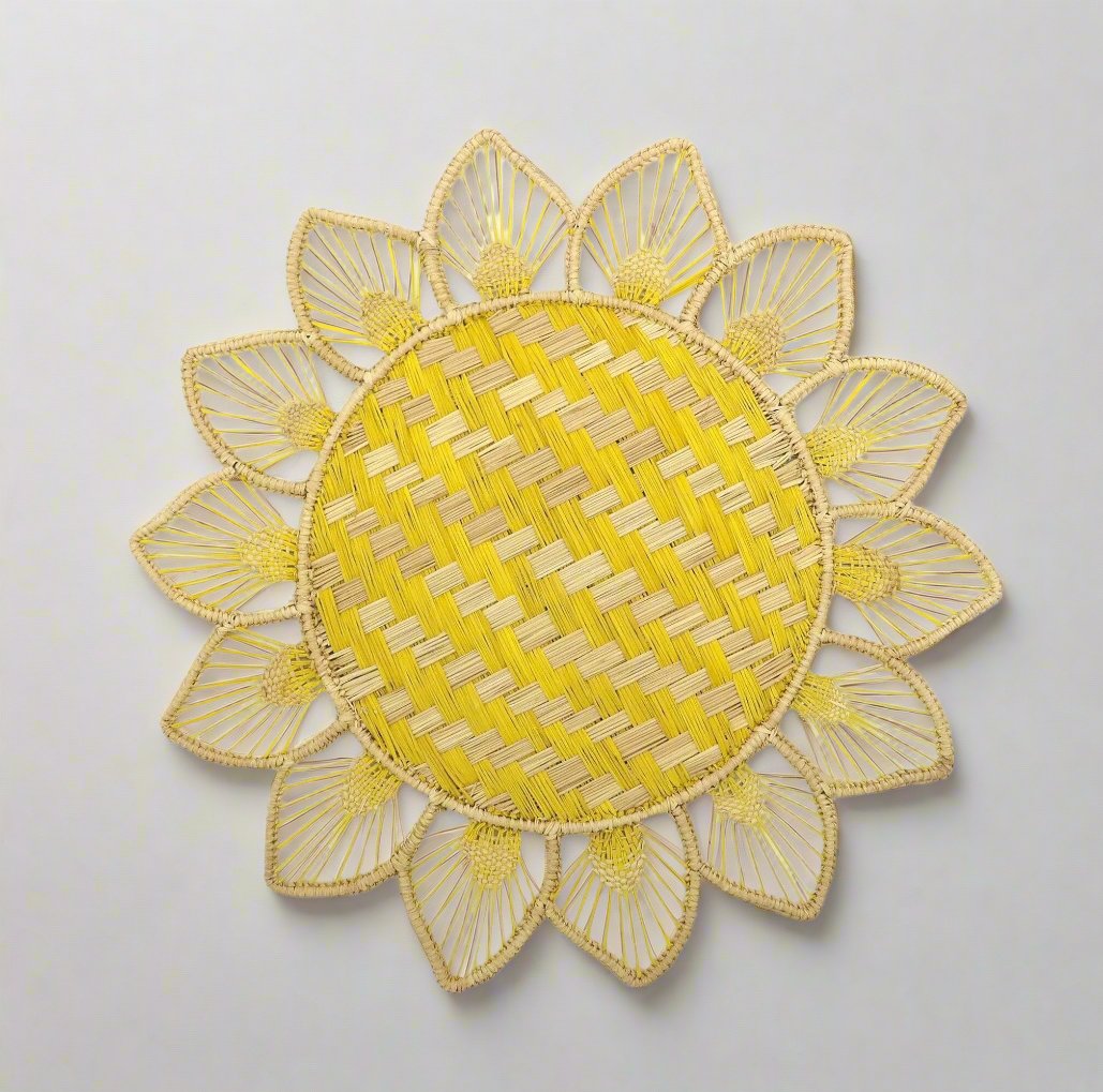 Yellow Flower Placemats Placemats WASHEIN