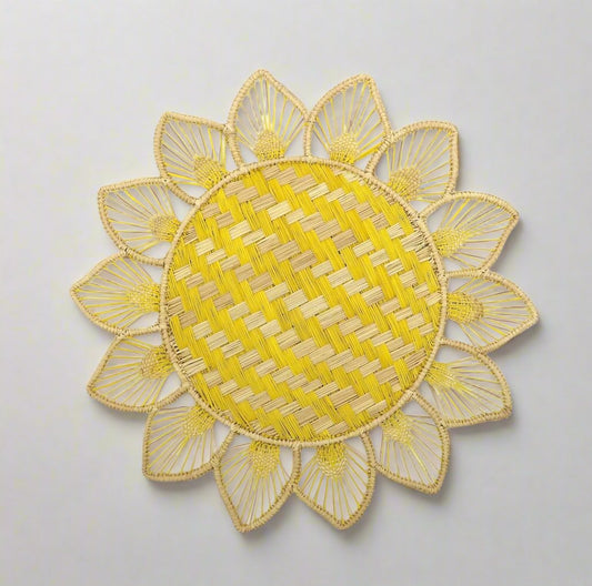 Yellow Flower Placemats Placemats WASHEIN