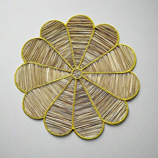 Yellow Flower Placemats Placemats WASHEIN
