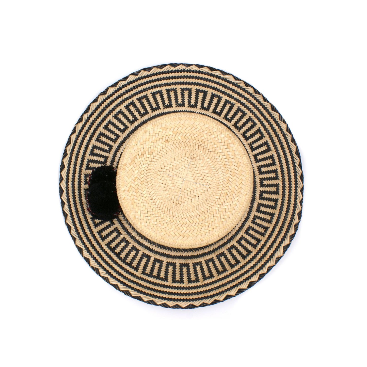 Andino Black Short Brim Straw Hat Hat WASHEIN
