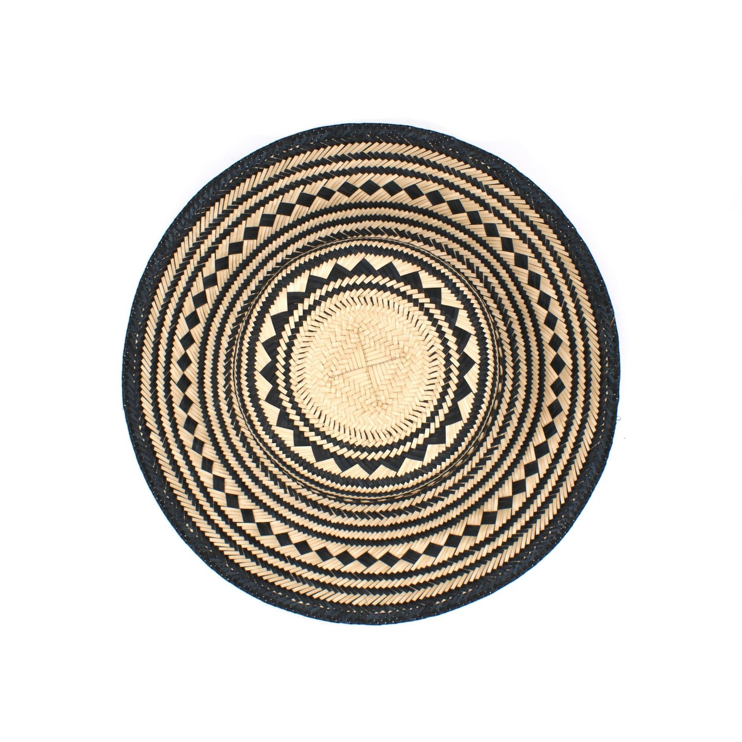 Arawak Black Short Brim Straw Hat Hat WASHEIN