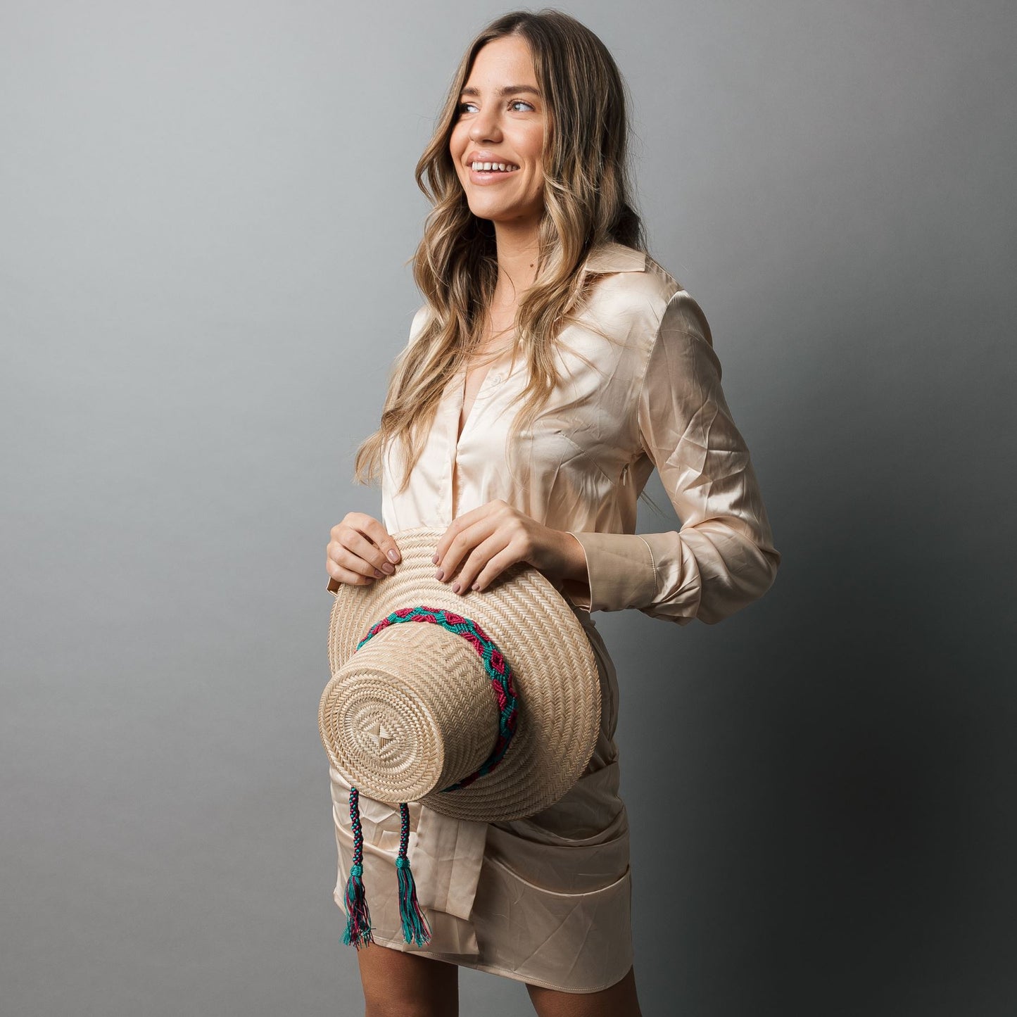 Arena Natural Short Brim Straw Hat Hat WASHEIN