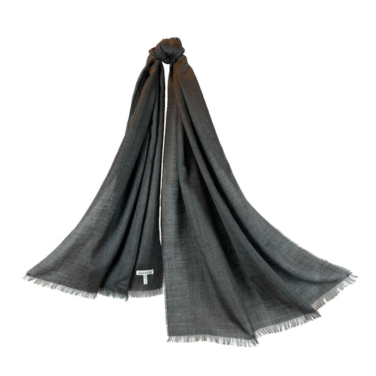 Black Premium Baby Alpaca & Silk Shawl Scarf Scarf WASHEIN Black