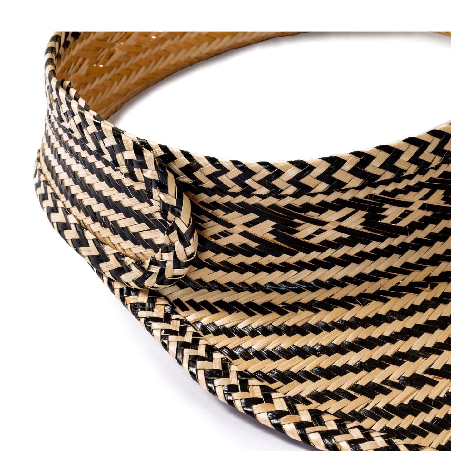 Black Woven Straw Sun Visor Visor WASHEIN