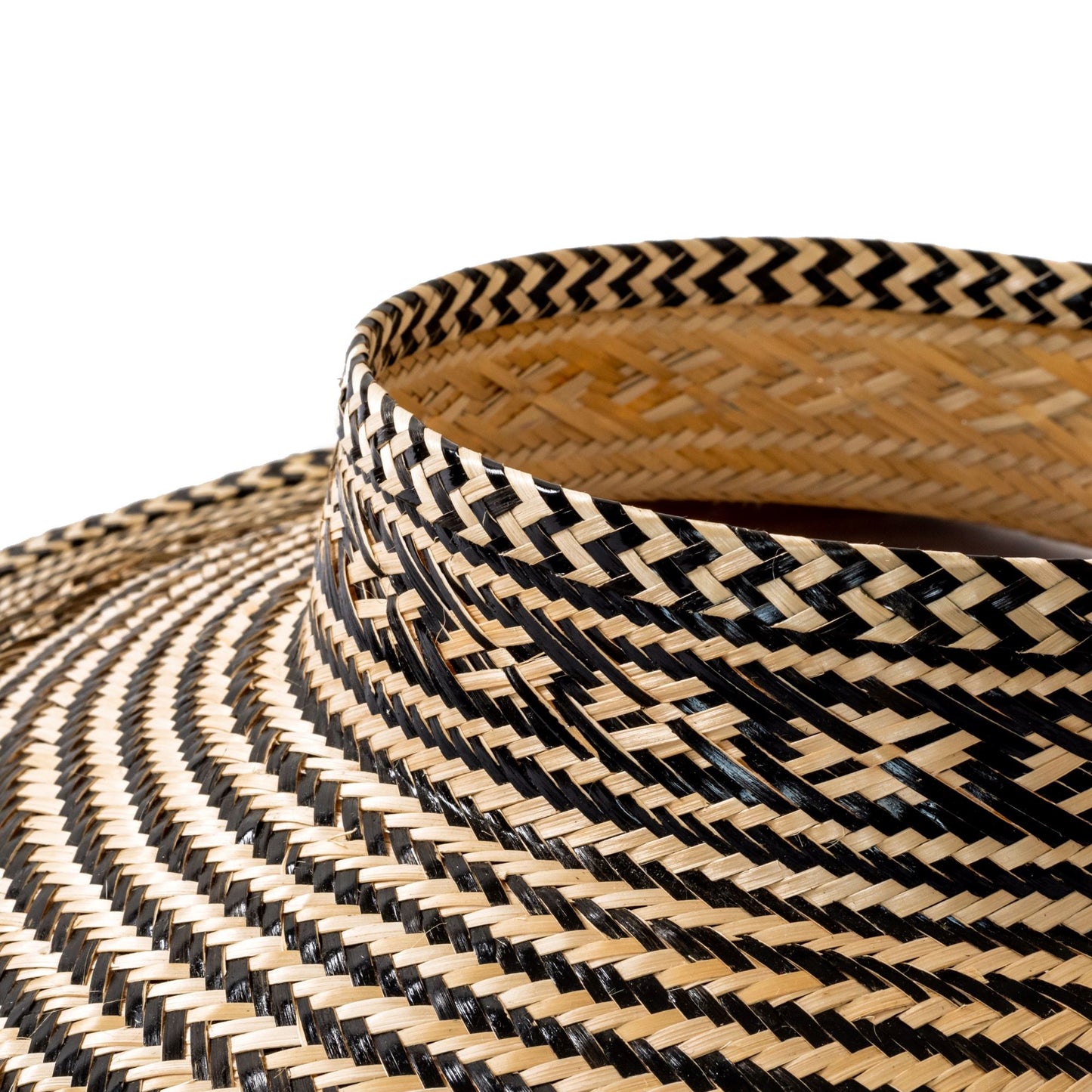 Black Woven Straw Sun Visor Visor WASHEIN