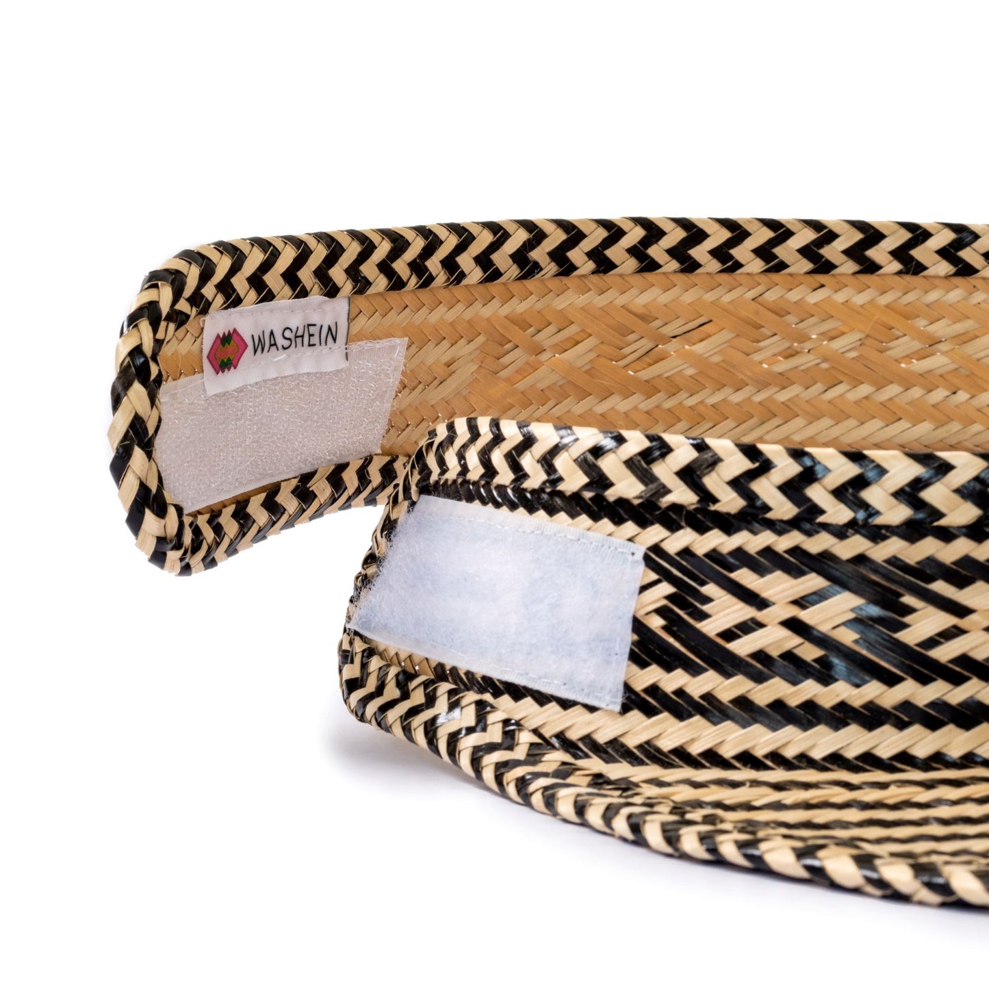 Black Woven Straw Sun Visor Visor WASHEIN