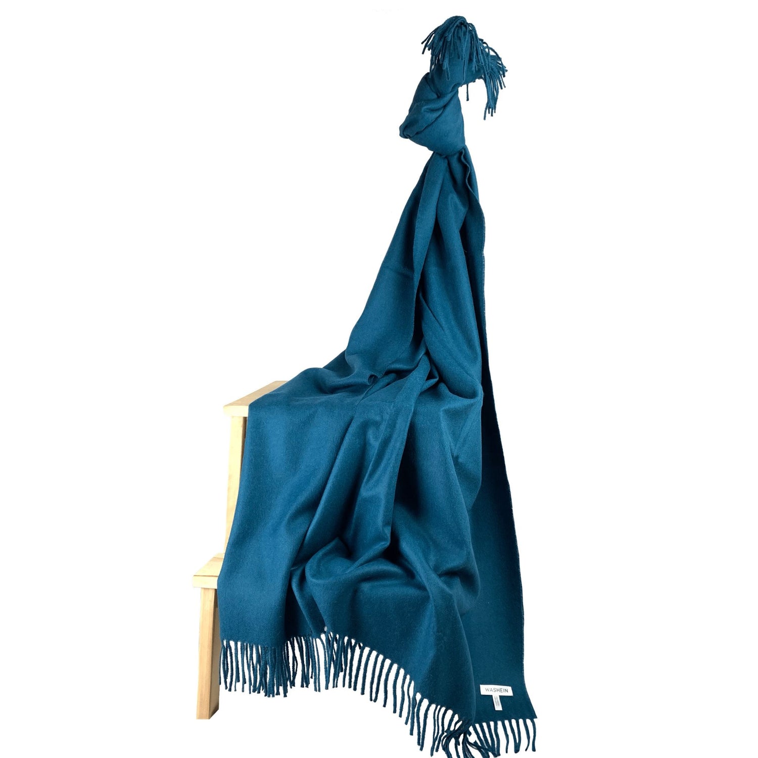 Blue Classic Premium Baby Alpaca Throw Throws WASHEIN