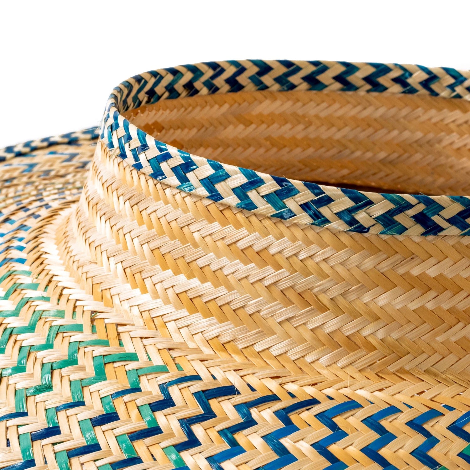 Blue Green Woven Straw Sun Visor Visor WASHEIN