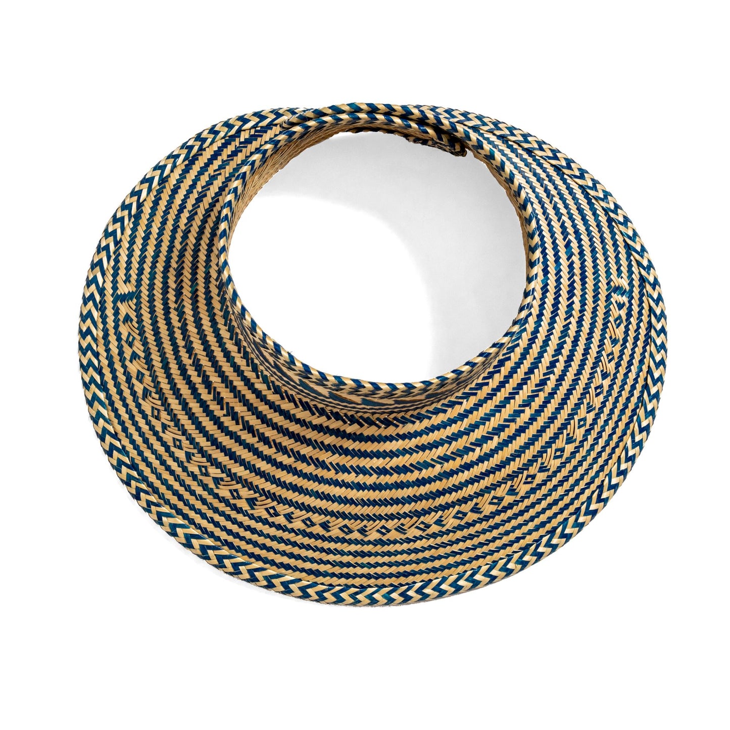 Blue Woven Straw Sun Visor Visor WASHEIN