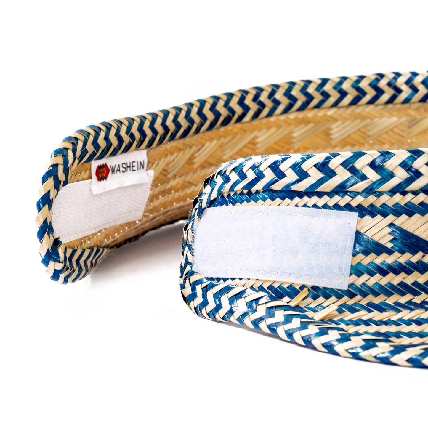 Blue Woven Straw Sun Visor Visor WASHEIN