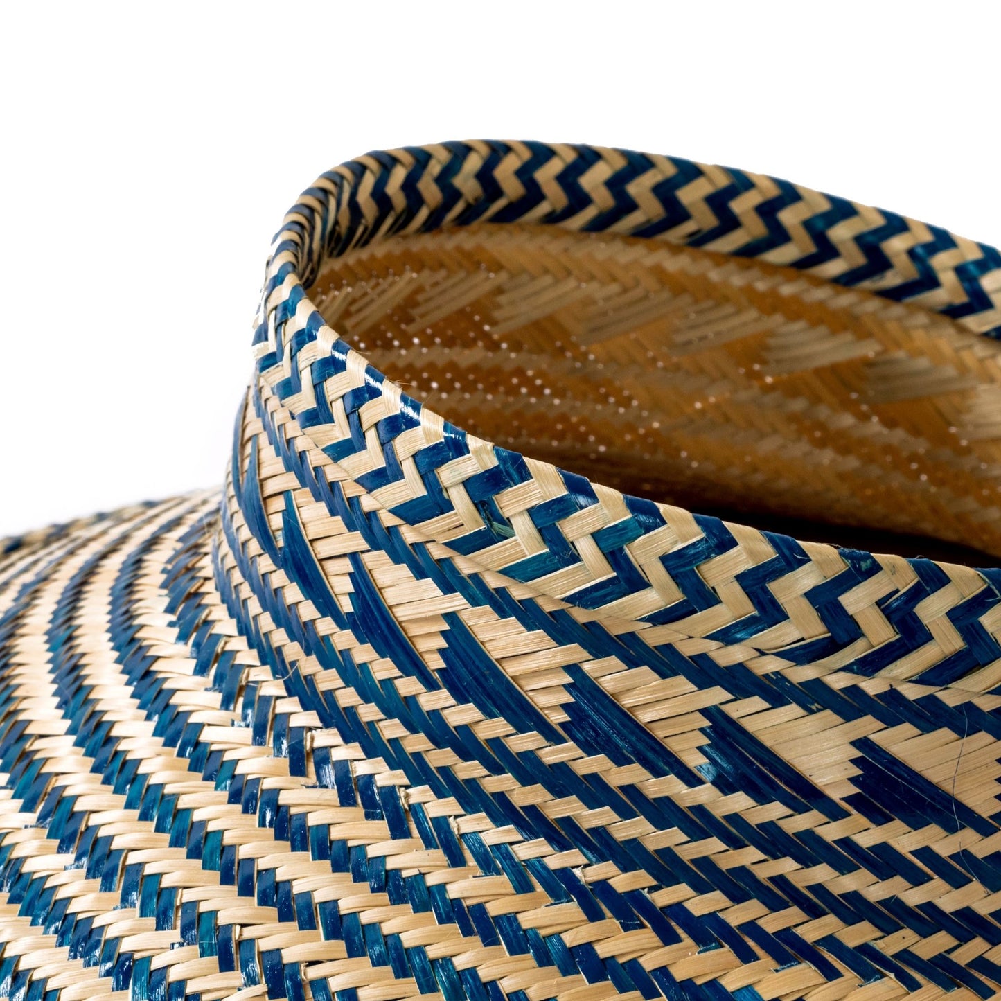 Blue Woven Straw Sun Visor Visor WASHEIN