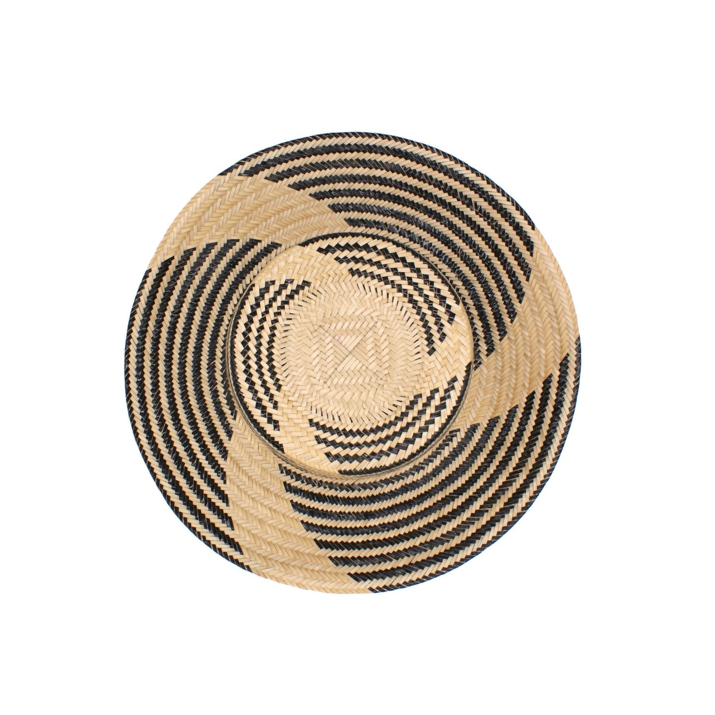 Breeze Black Short Brim Straw Hat Hat WASHEIN