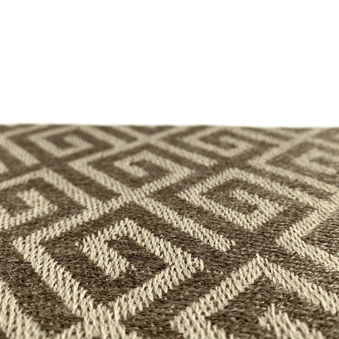 Brown Ethnic Premium Baby Alpaca Throw Throws WASHEIN