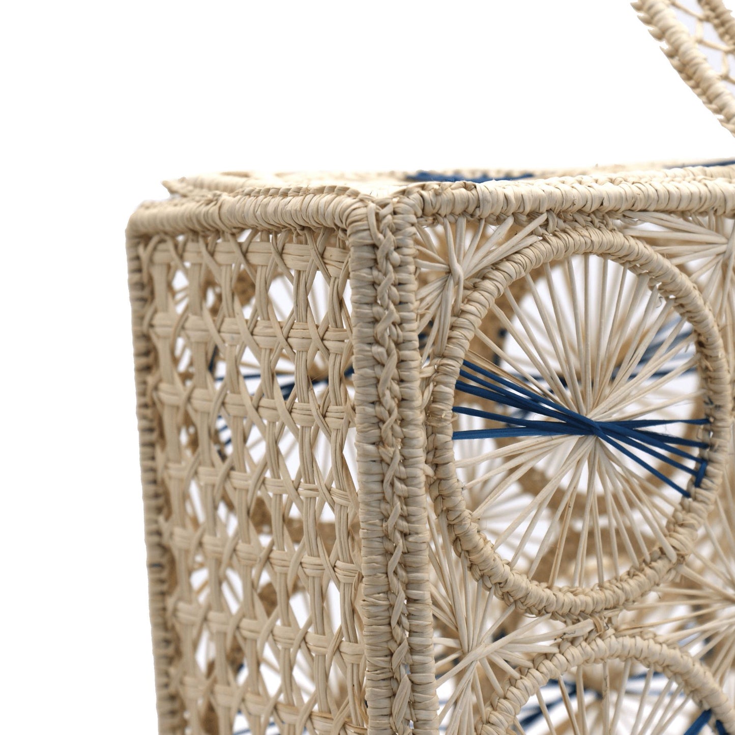 Cage Toquilla Straw Canasta Handbag BAG WASHEIN