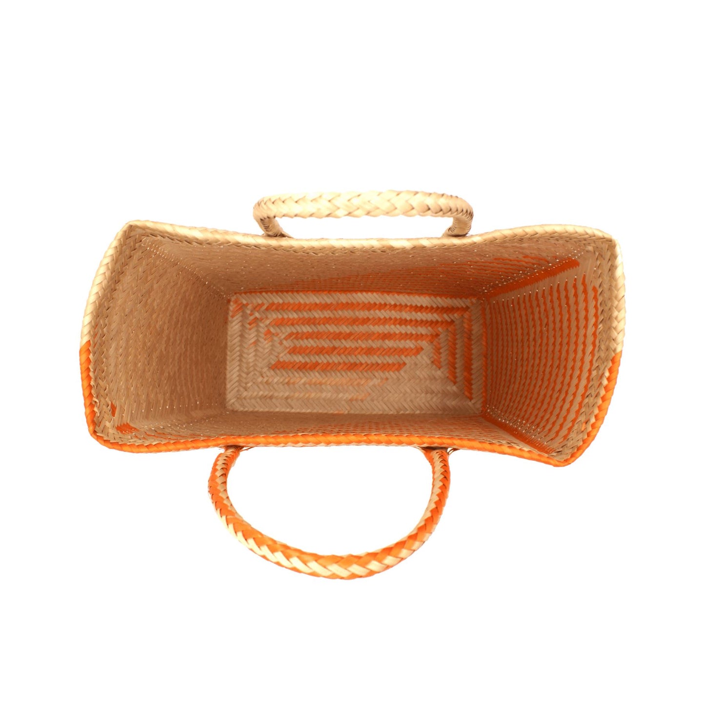 Capri Medium Orange Straw Basket Bag BAG WASHEIN