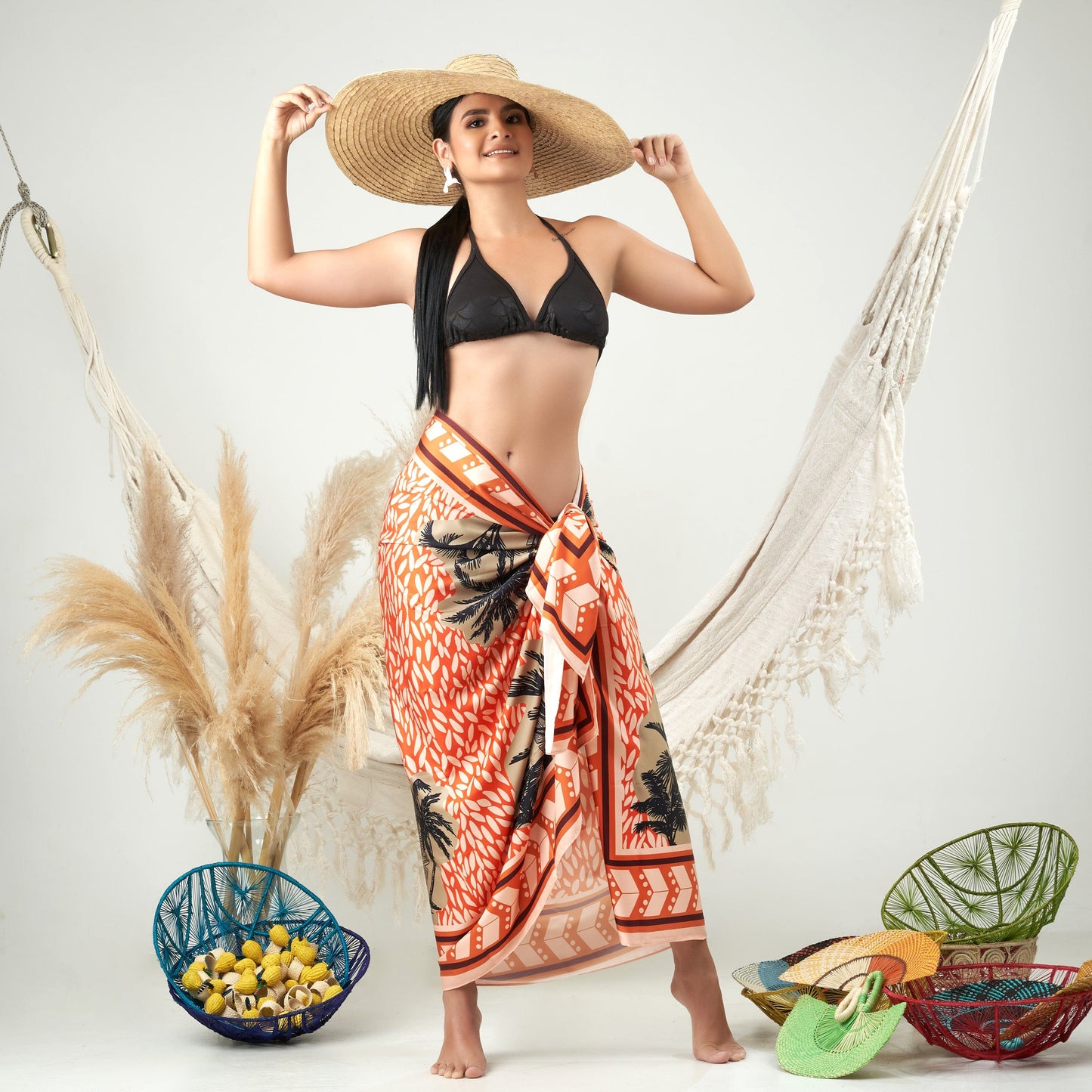 Cotton Satin - Sarong - Palma Sarong WASHEIN