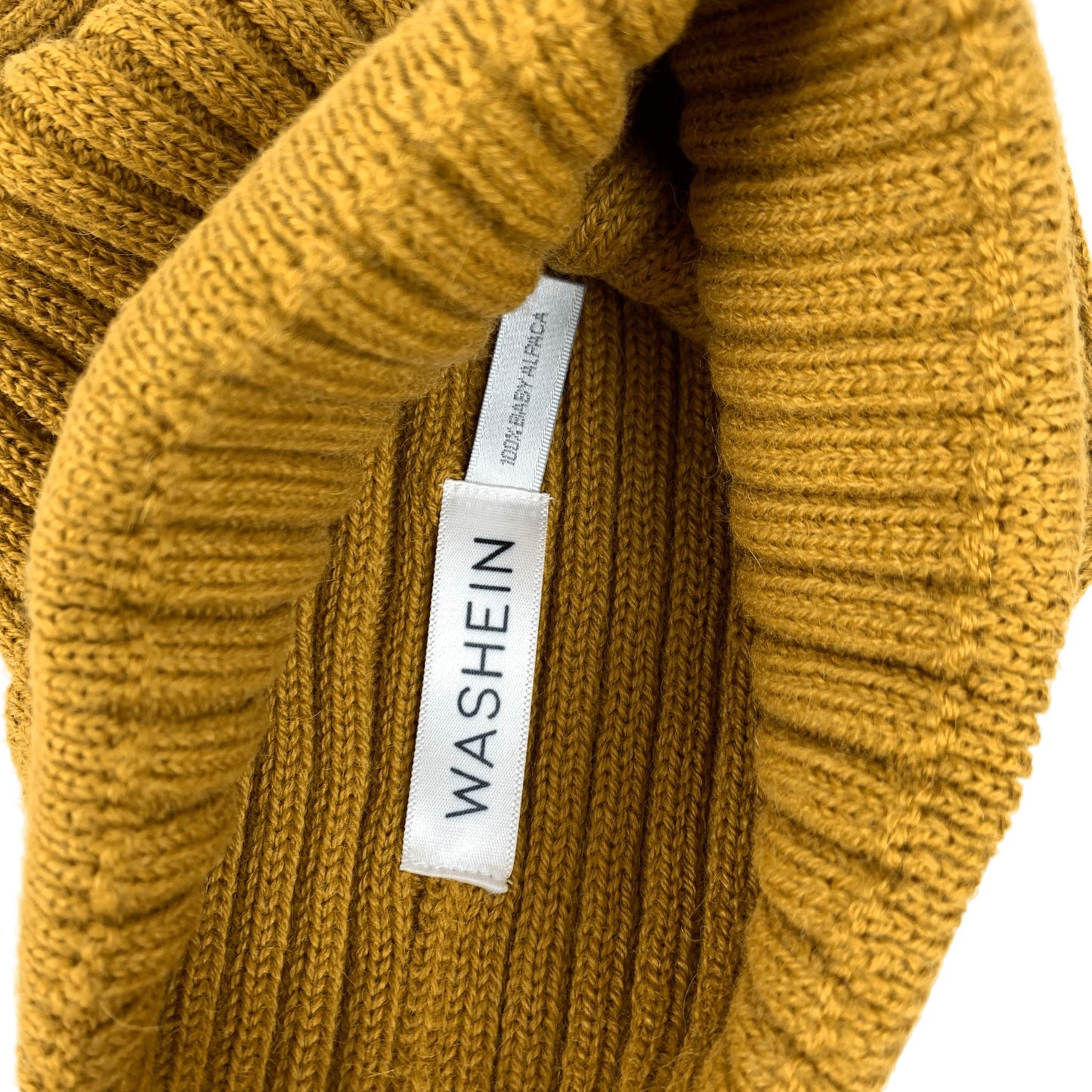 Dark Yellow Long Baby Alpaca Beanie Beanies WASHEIN