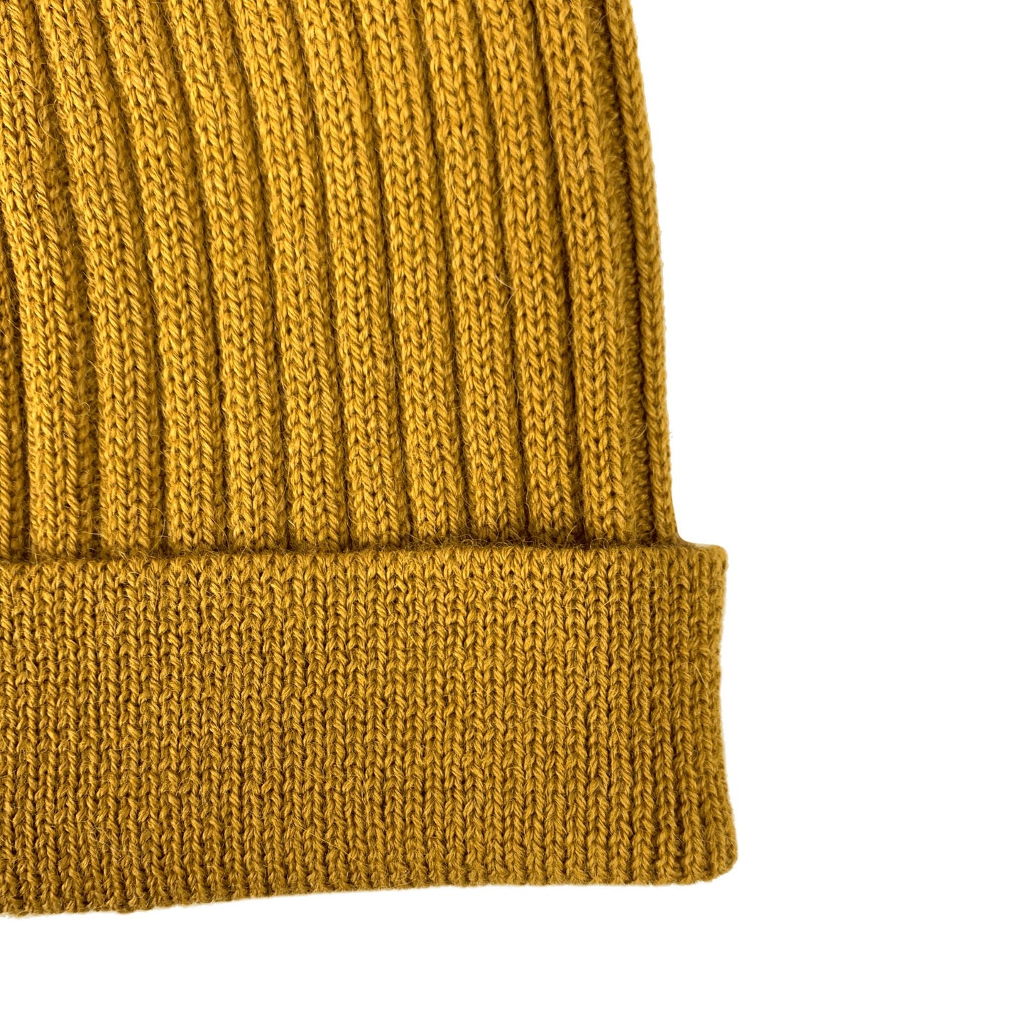 Dark Yellow Long Baby Alpaca Beanie Beanies WASHEIN