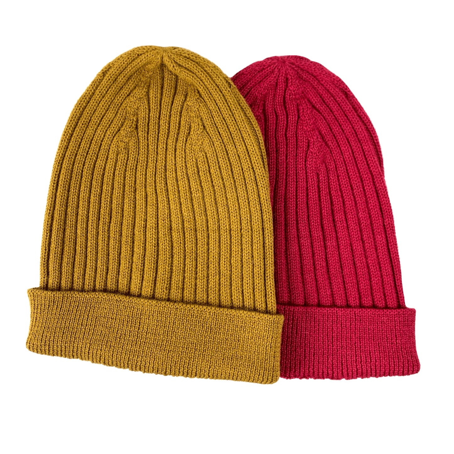 Dark Yellow Long Baby Alpaca Beanie Beanies WASHEIN