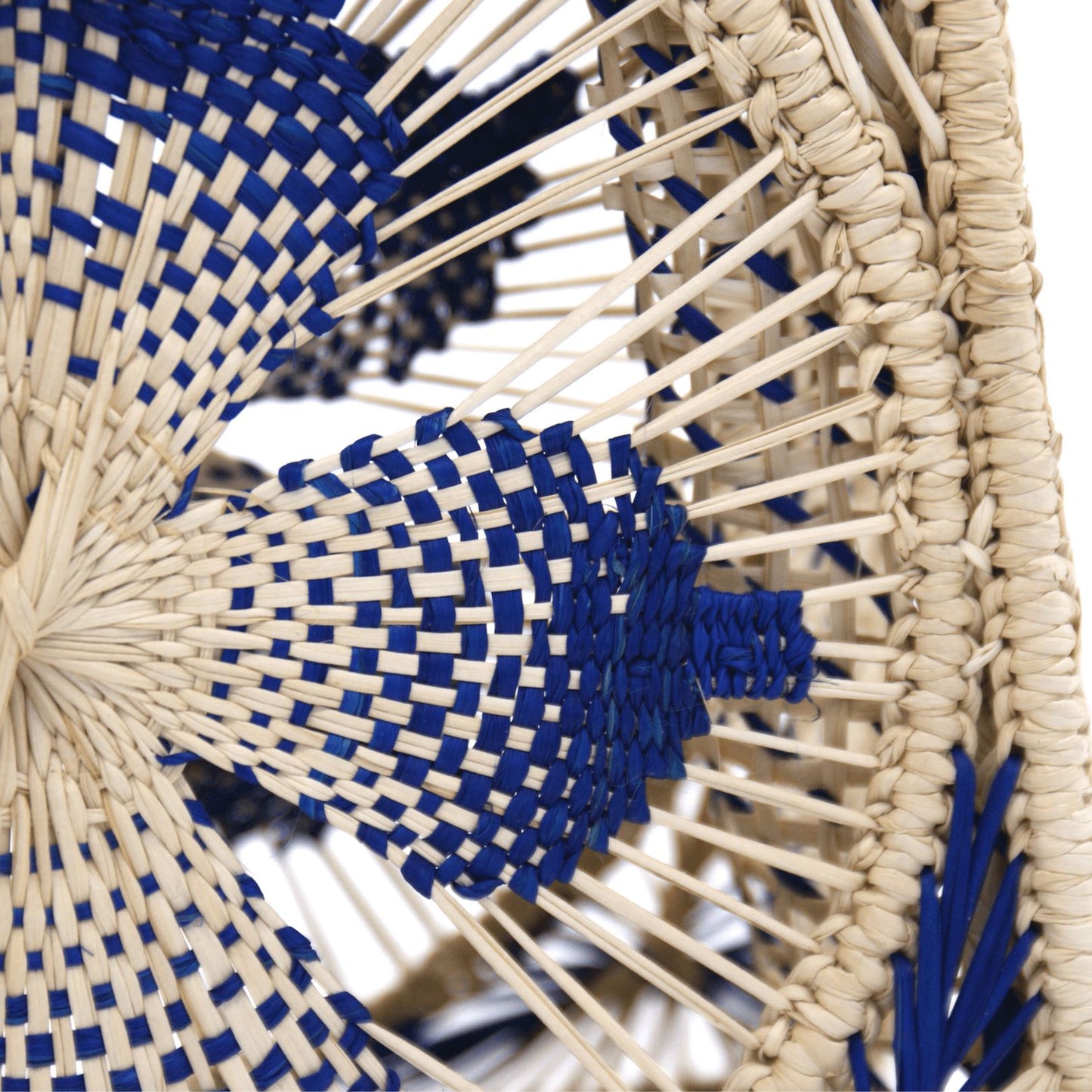 Flower Toquilla Straw Canasta Handbag BAG WASHEIN