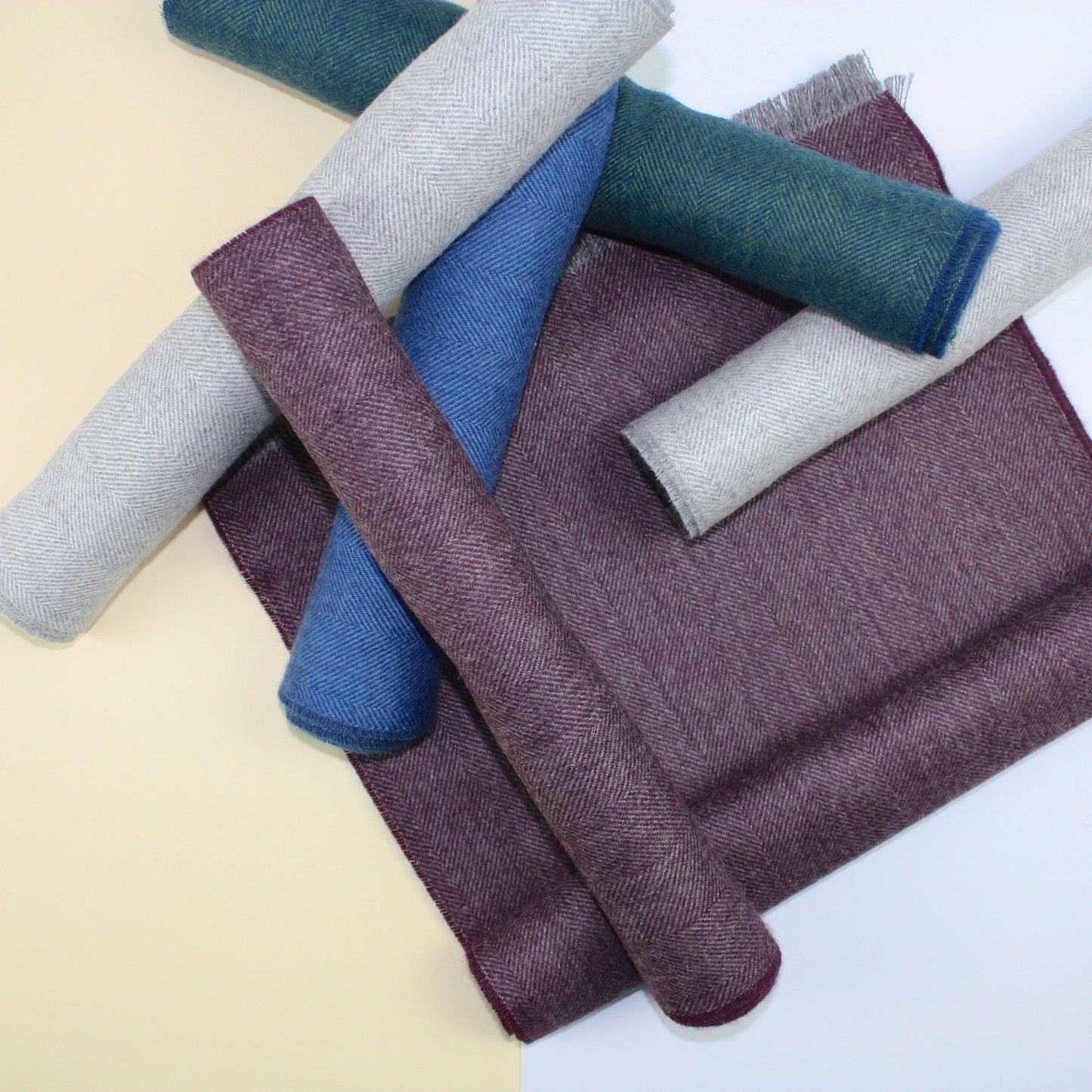 Light Grey Premium Baby Alpaca Scarf Scarf WASHEIN