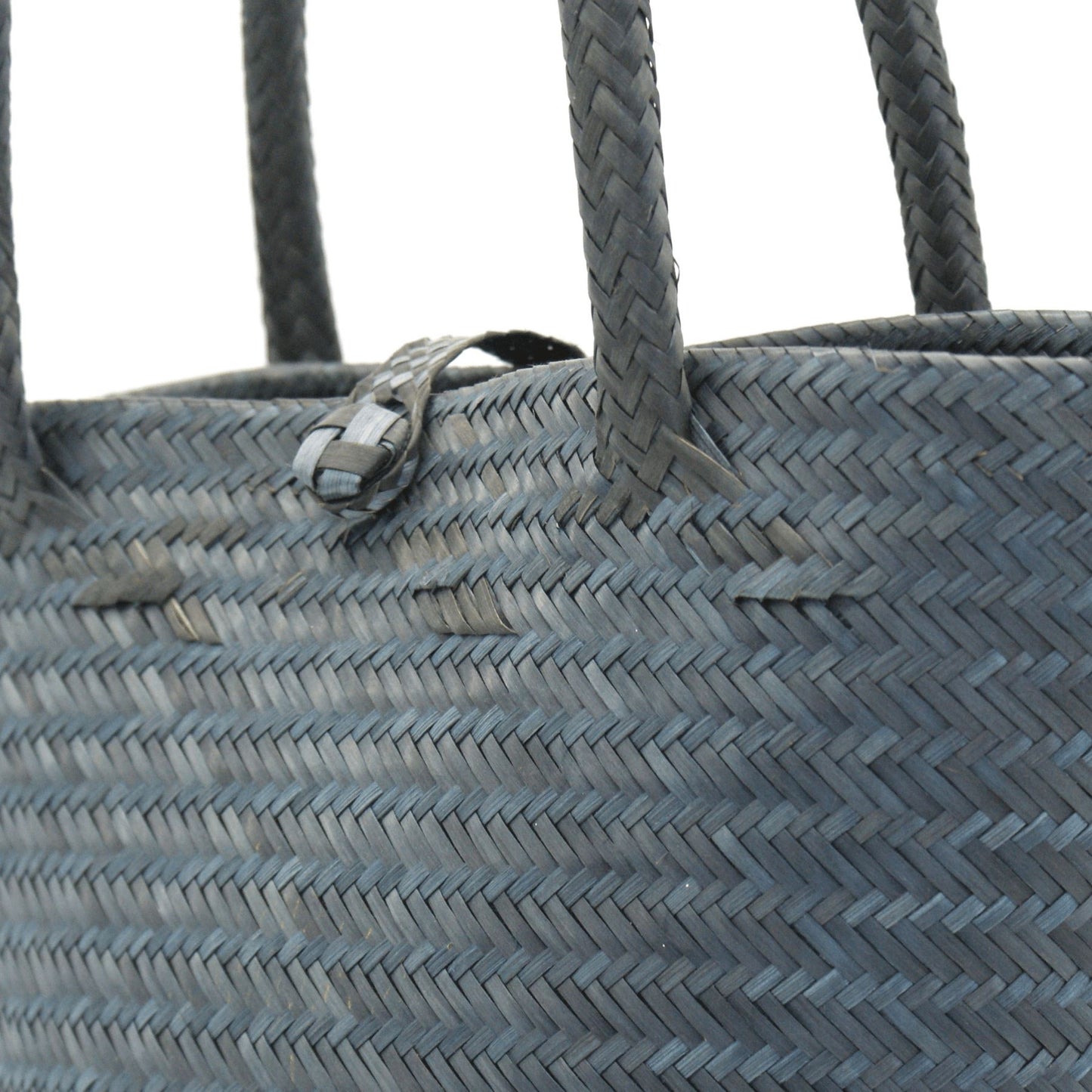 Luna Navy Mini Tote Straw Bag BAG WASHEIN