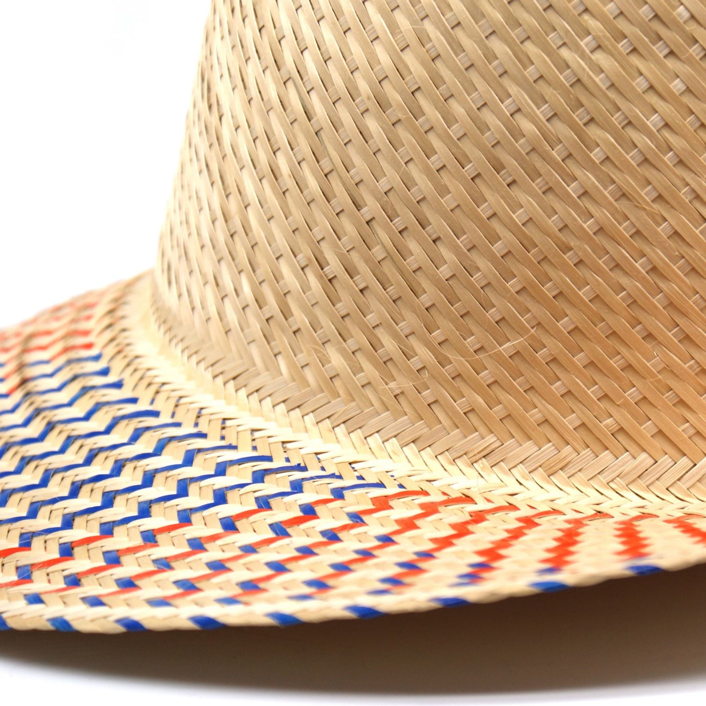 Luz Red & Blue Short Brim straw Hat Hat WASHEIN