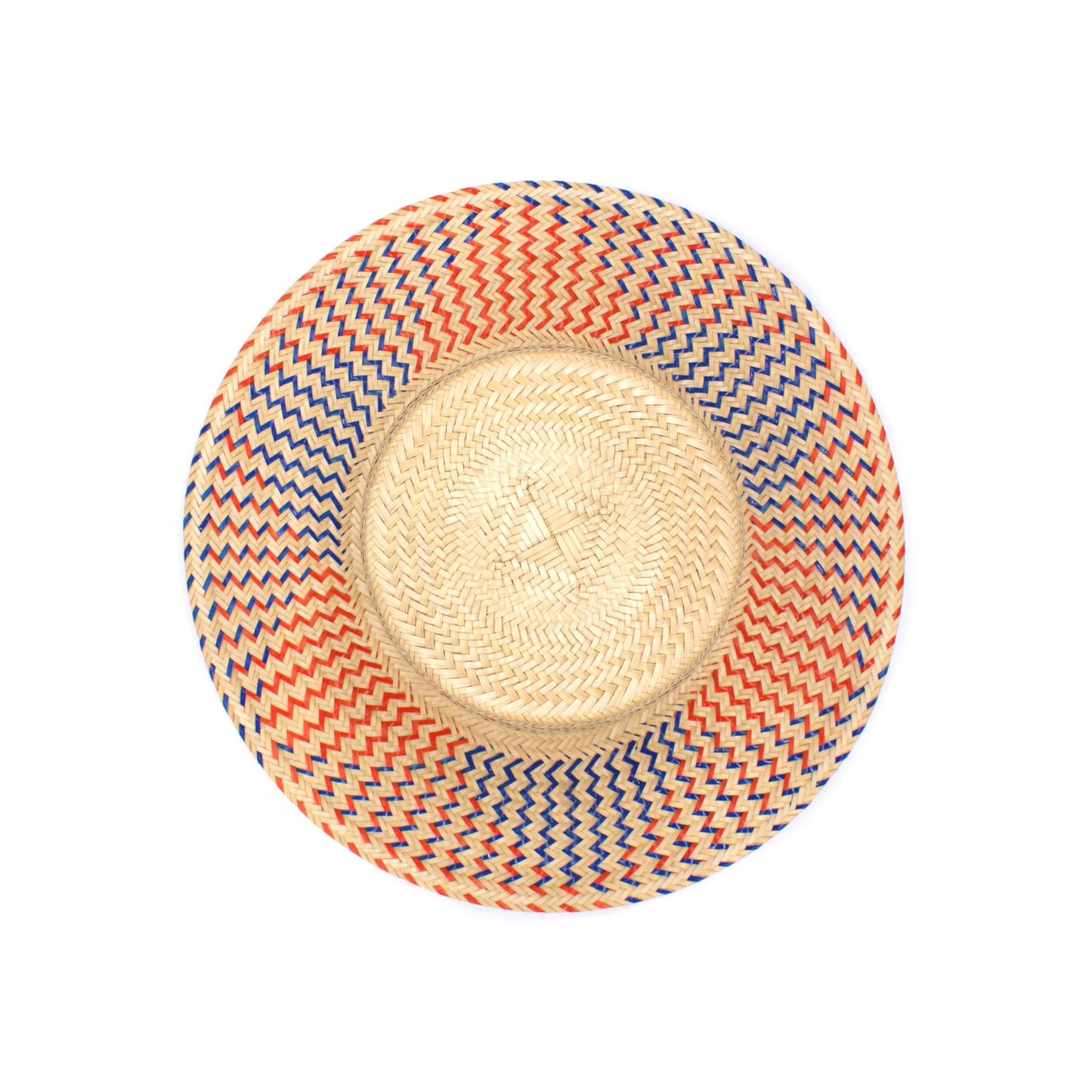 Luz Red & Blue Short Brim straw Hat Hat WASHEIN