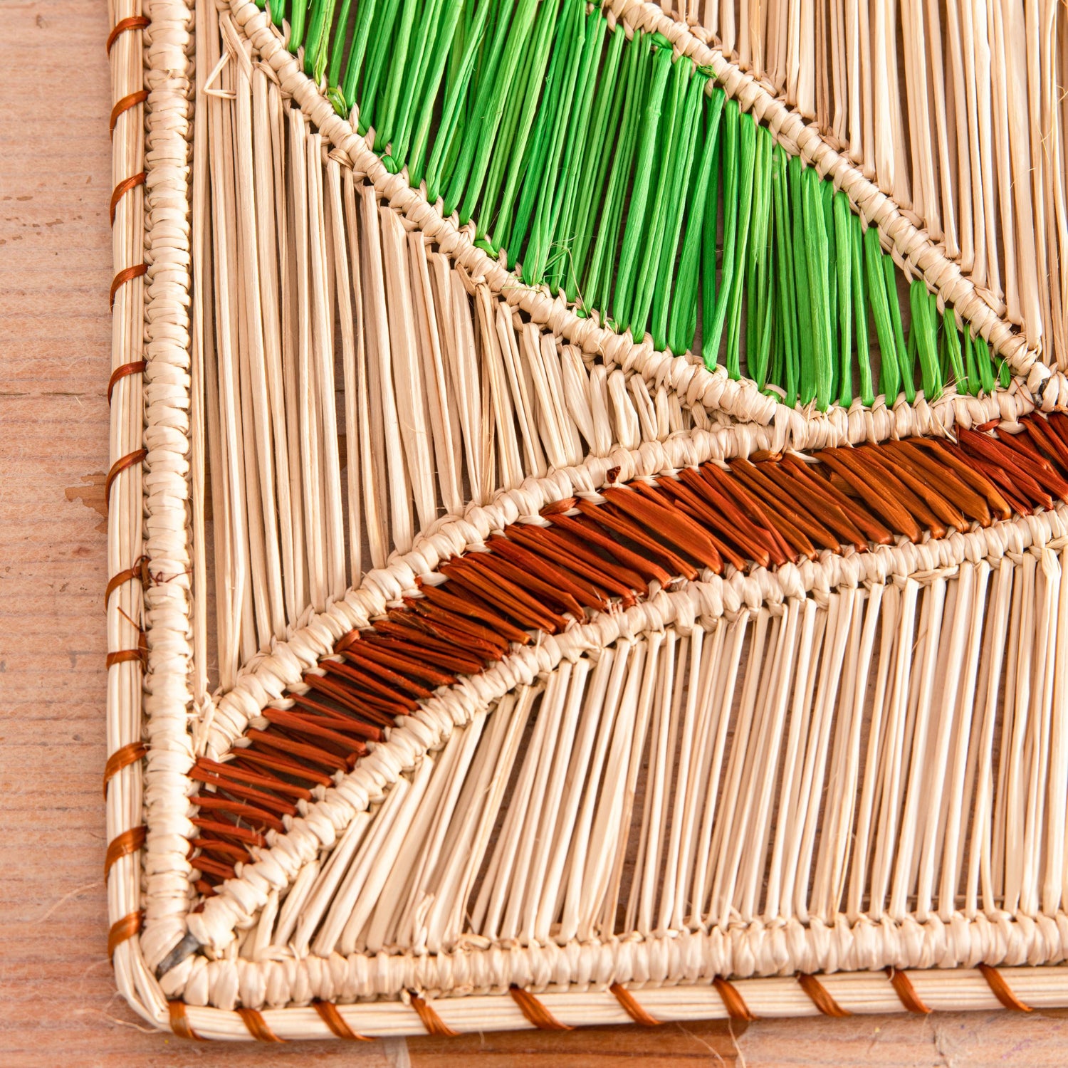 Natural Woven Straw Yellow Cockatoo Rectangular Placemats Placemats WASHEIN