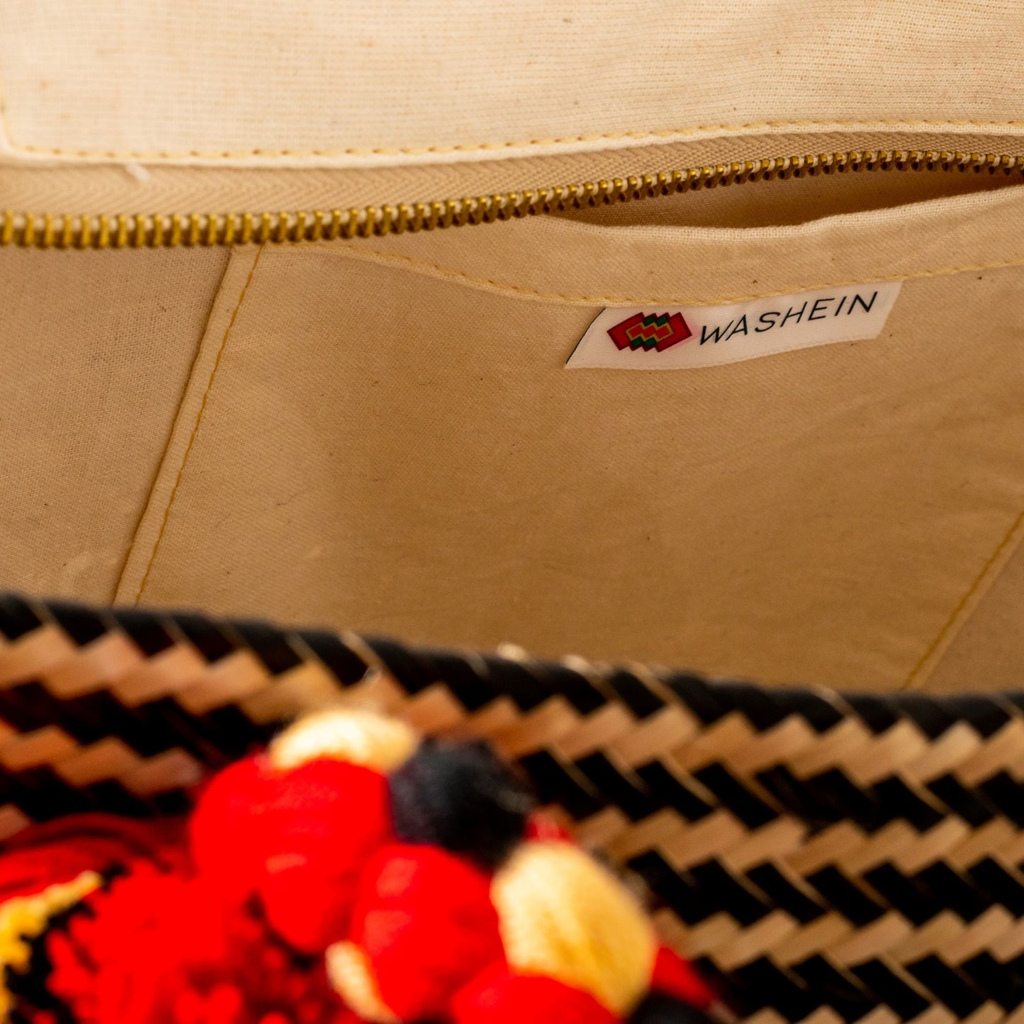 Premium Black Summer Woven Straw Basket Bag BAG WASHEIN