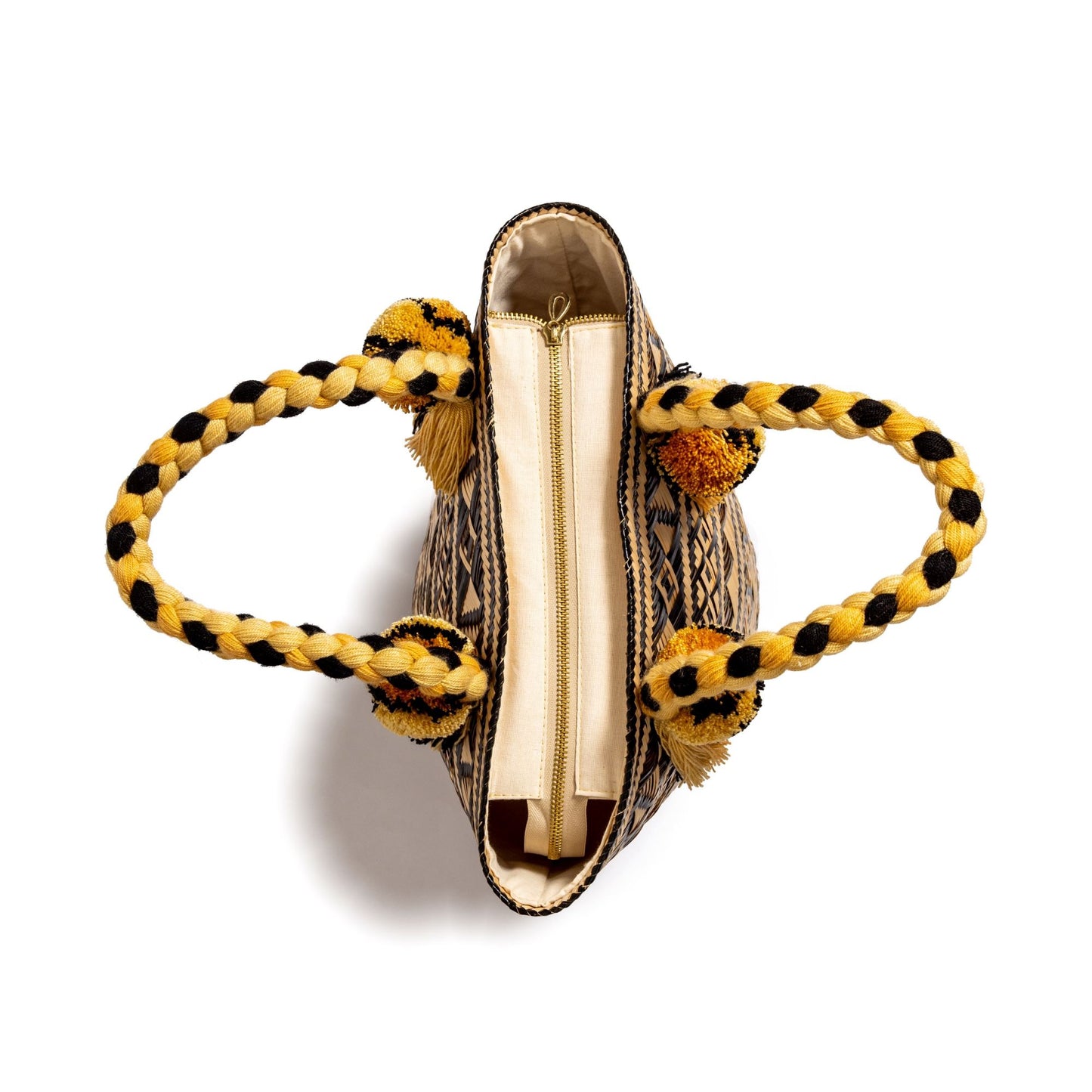 Premium Black Woven Straw Basket Bag BAG WASHEIN