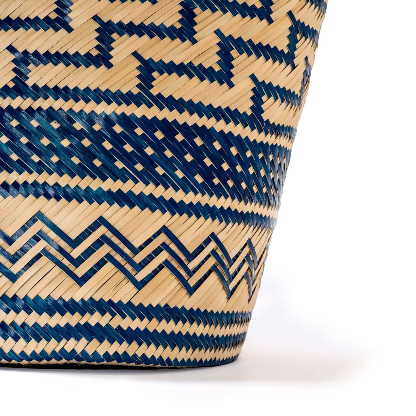 Premium Blue Woven Straw Basket Bag BAG WASHEIN