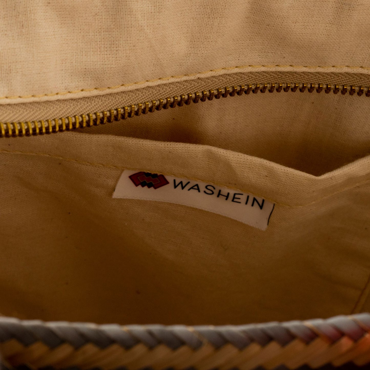 Premium Silver Woven Straw Basket Bag BAG WASHEIN