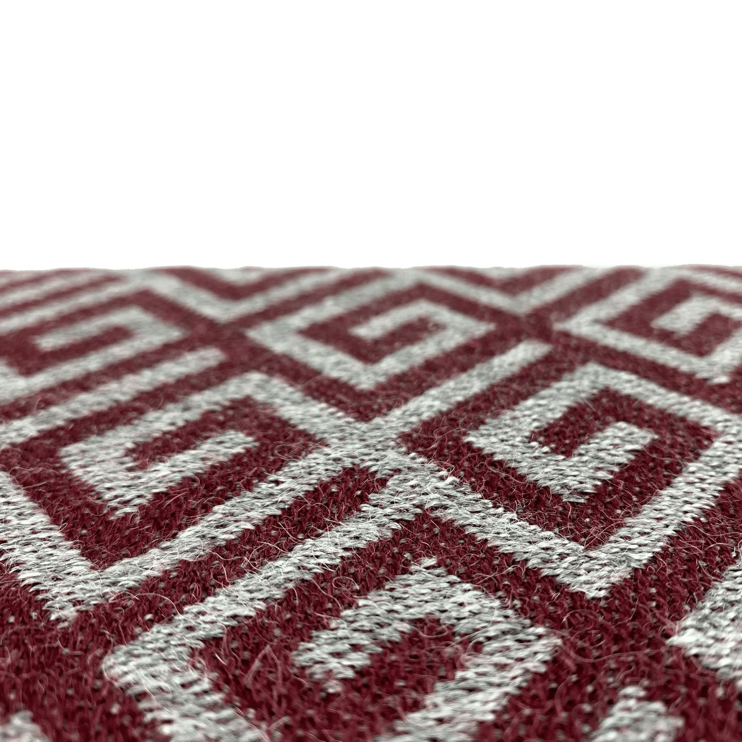 Red Ethnic Premium Baby Alpaca Throw Throws WASHEIN