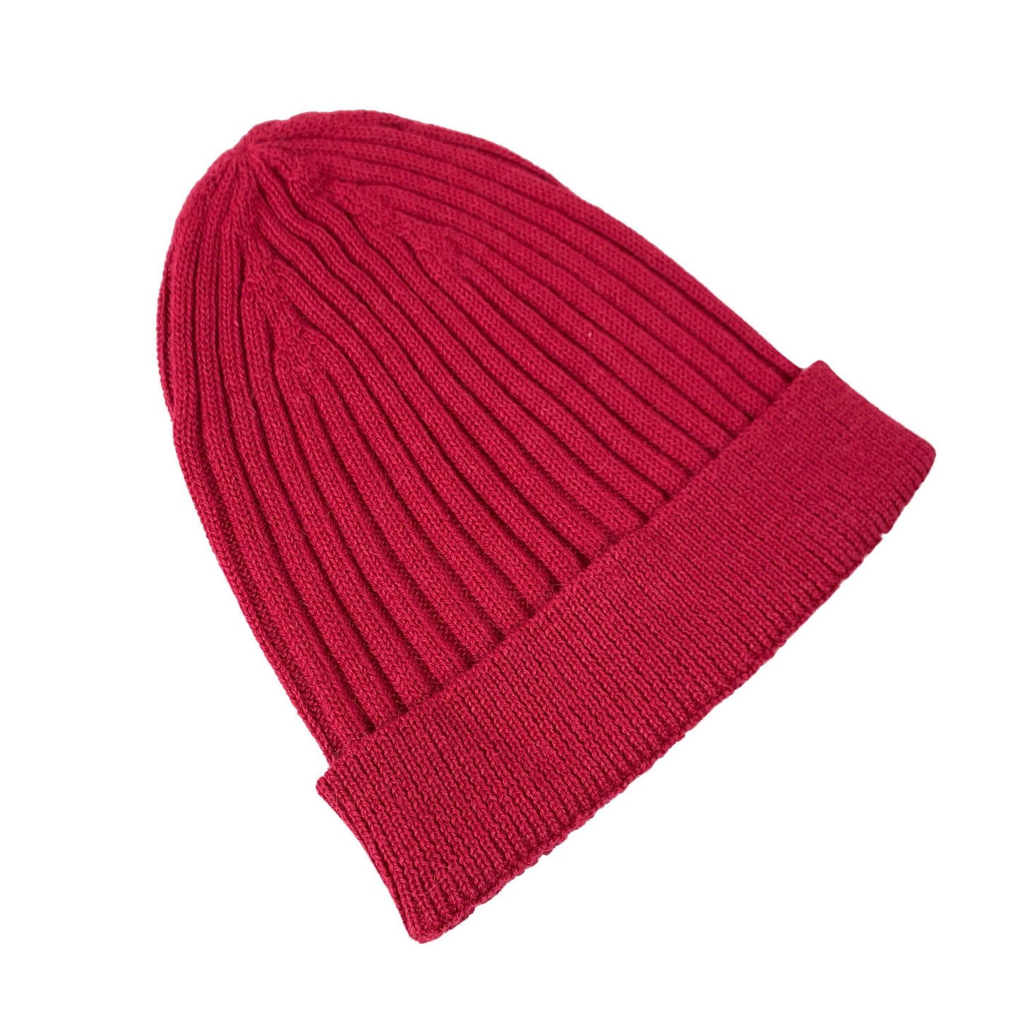 Rose Red Long Baby Alpaca Beanie Beanies WASHEIN