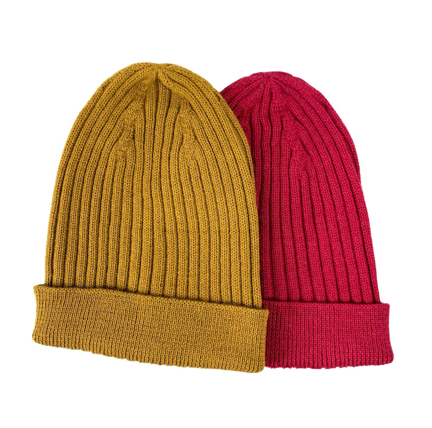 Rose Red Long Baby Alpaca Beanie Beanies WASHEIN