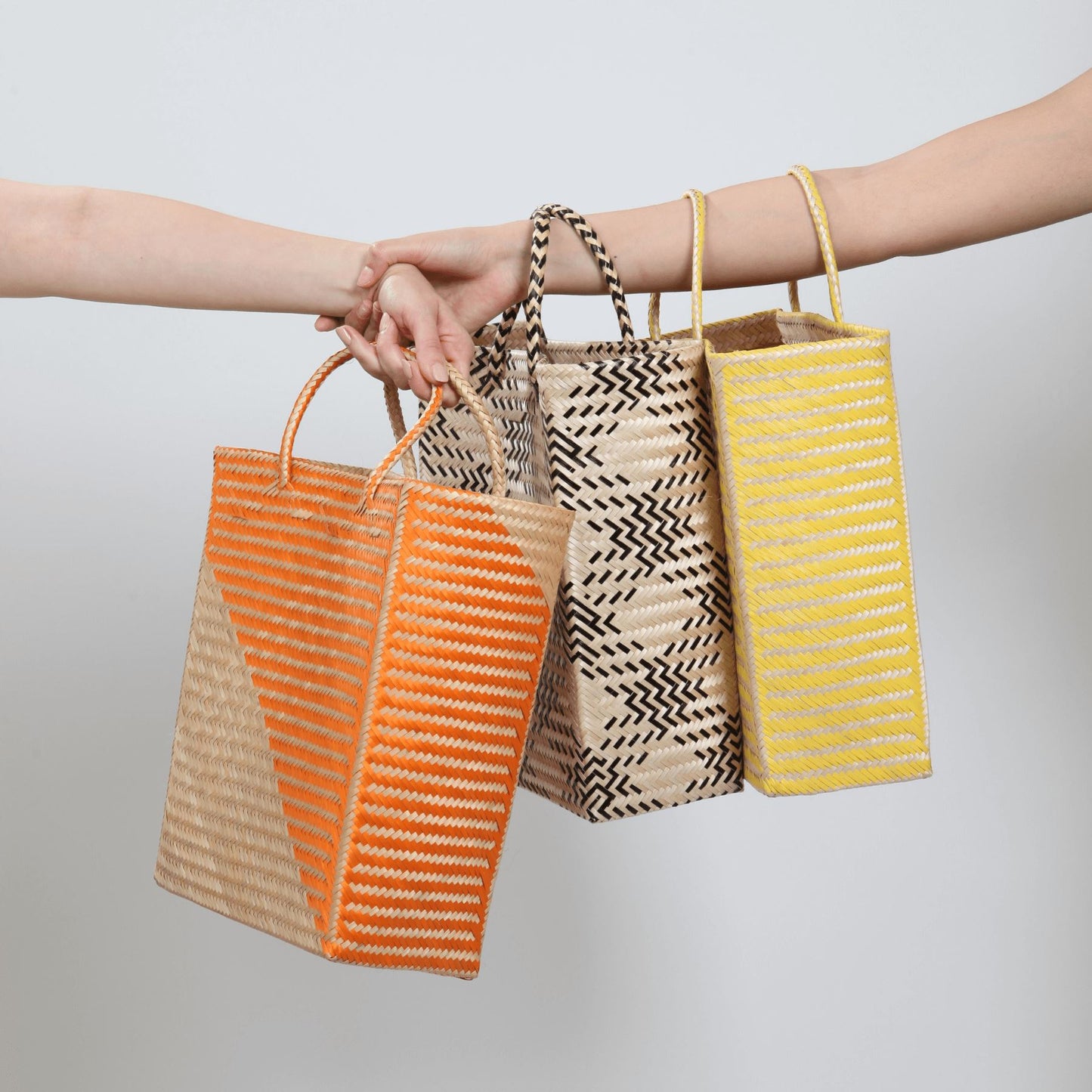 Sardinia Medium Yellow Straw Basket Bag BAG WASHEIN